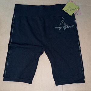 Baby Phat womens Black Shorts with Rhinestone Accents one size
